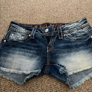 Rock Revival Distressed Blue Jean Shorts